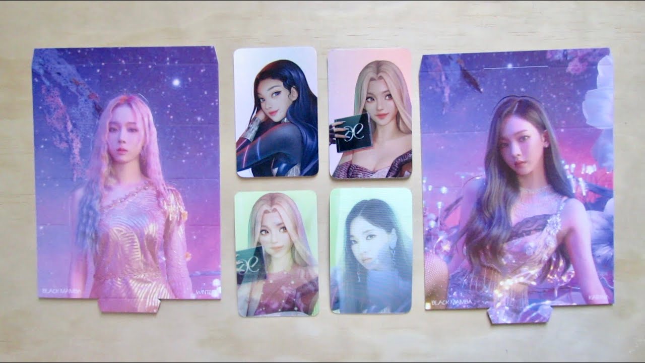 [Unboxing] Aespa 에스파 | Black Mamba Lenticular Photocard Set