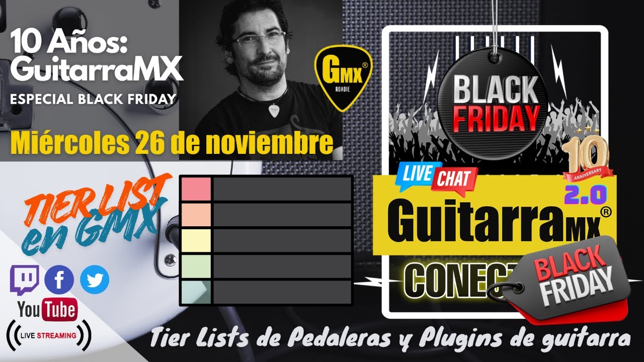 TIER LIST: Pedaleras & Plugins | OFERTAS Black Friday 2025 | 10 A&ntilde;os de GuitarraMX