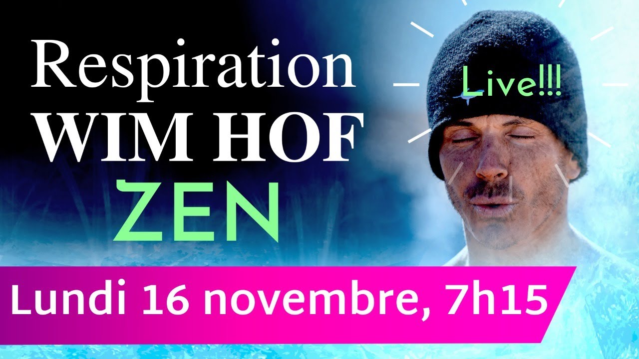 3 cycles de respiration Wim Hof en mode zen 100% relax. 🧘‍♂️ Live.