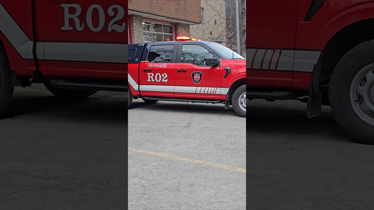 Montreal Fire Department: chief vehicle R02 responding from Station 5 - with @RiloBuff