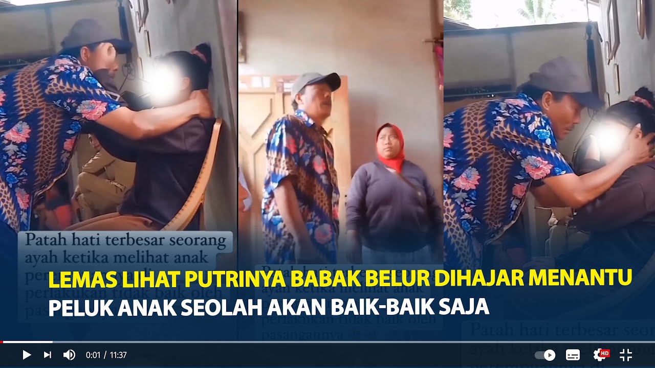 Pilu Ayah Lemas Lihat Putrinya Babak Belur Dihajar Menantu, Peluk Anak Seolah Akan Baik-baik Saja
