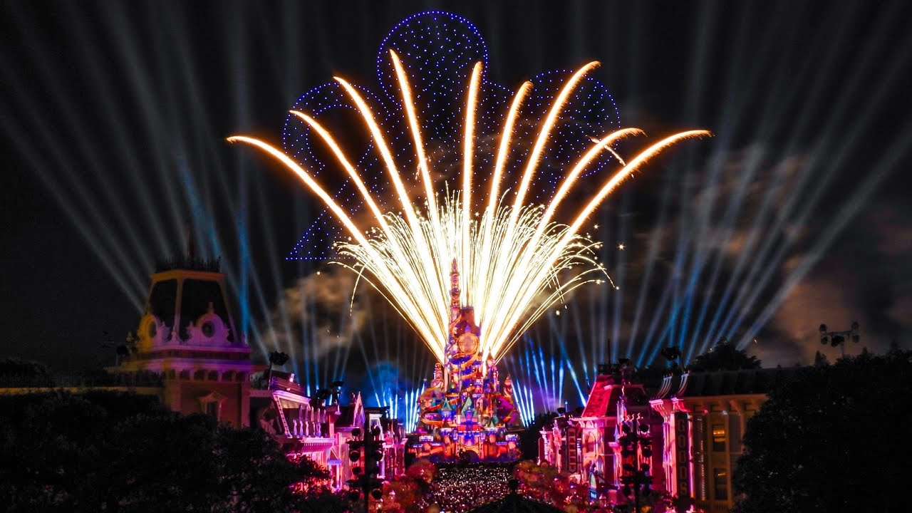 [4K] HKDL Momentous: Party in the Night Sky (New Scene) | 迪士尼星夢光影之旅：星空派對 (新章節)