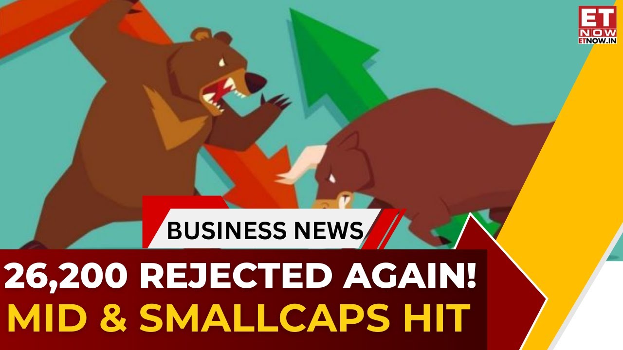 Sensex Slips 331 Points! Nifty Loses 26,000 Despite IT Rally, Midcaps Bleed! What's Next? | ET Now