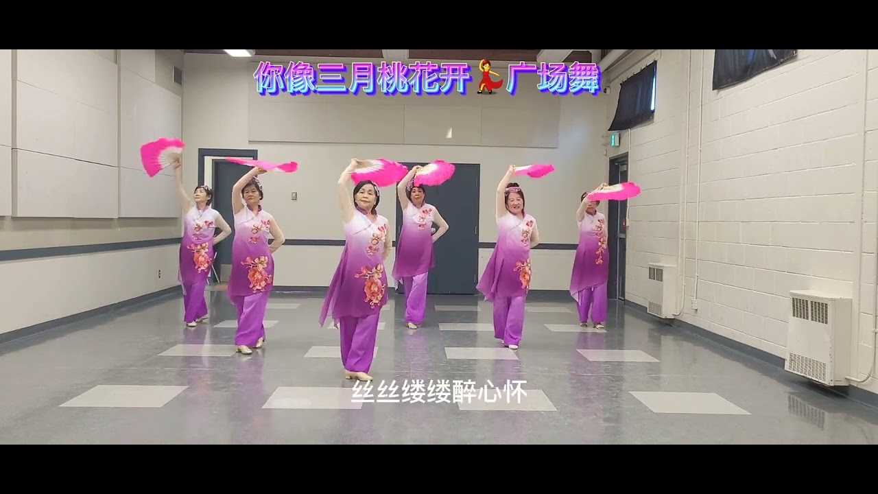 你像三月桃花开(单扇舞)~广场舞