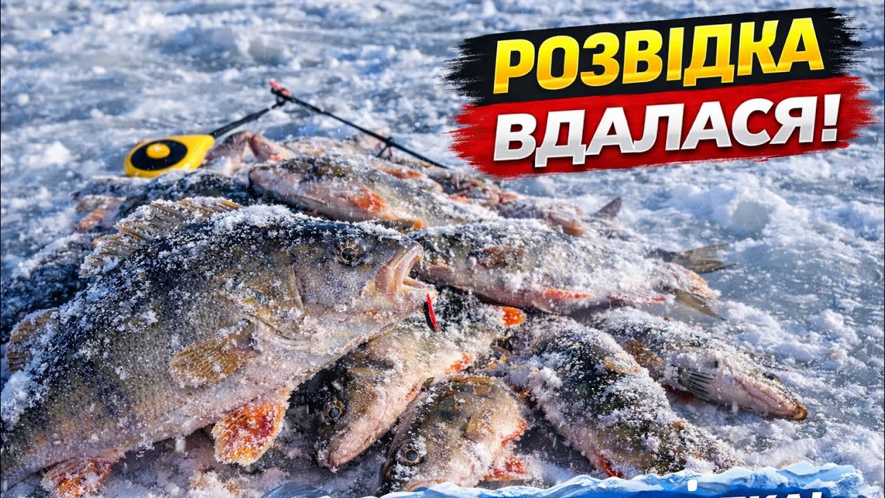 ❄️ ЗИМОВА РИБОЛОВЛЯ НА ЛЬОДУ — ОКУНЬ ТА ЛЯЩ КЛЮЮТЬ! 🎣