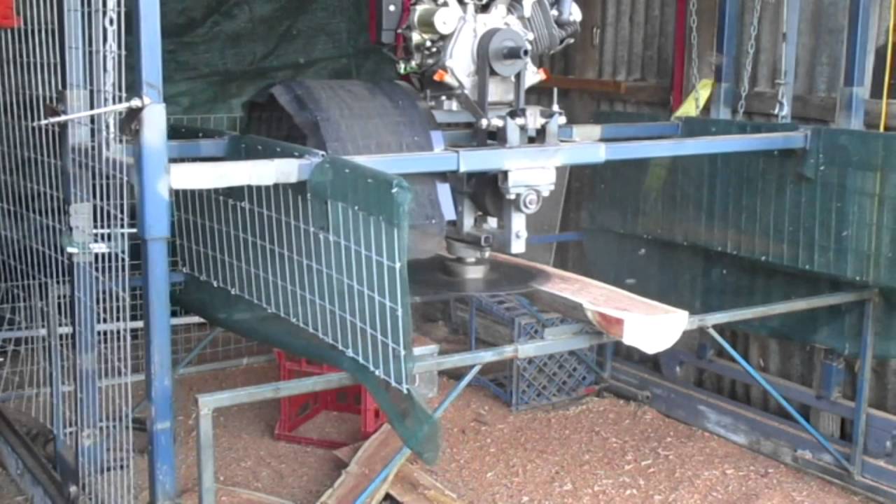 home built saw mill  Swing saw