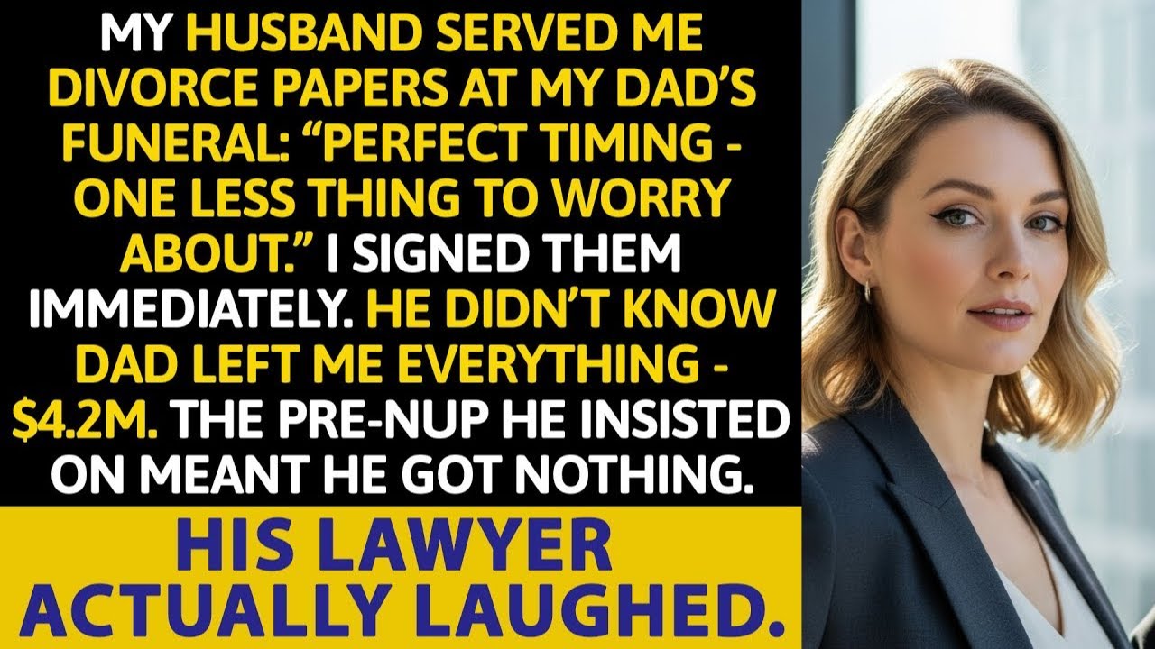 My Husband Chose My Dad’s Funeral to Serve Divorce Papers—Said It Was “Perfect Timing.”