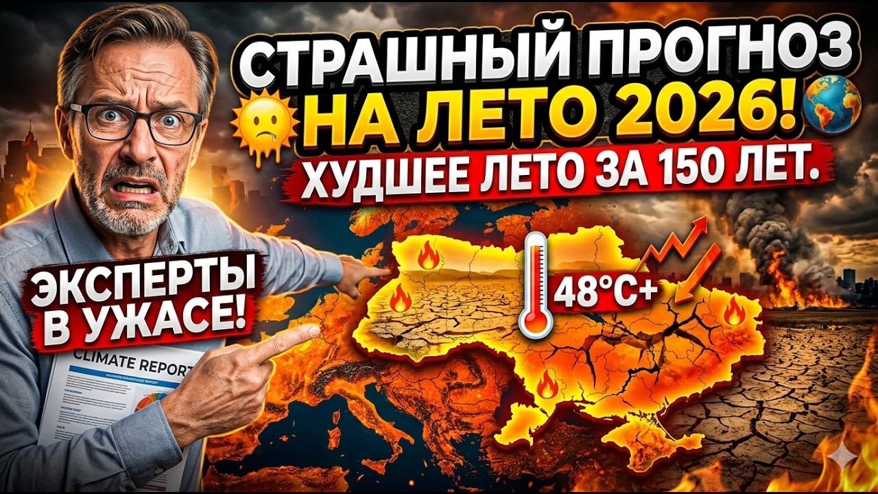 Страшный Прогноз на Лето 2026! Худшее лето за 150 лет  Эксперты в ужасе