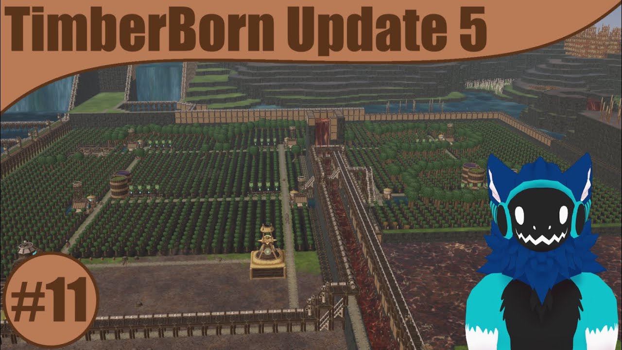 Timberborn Update 5 - Mega Tree Farm and Well being #11