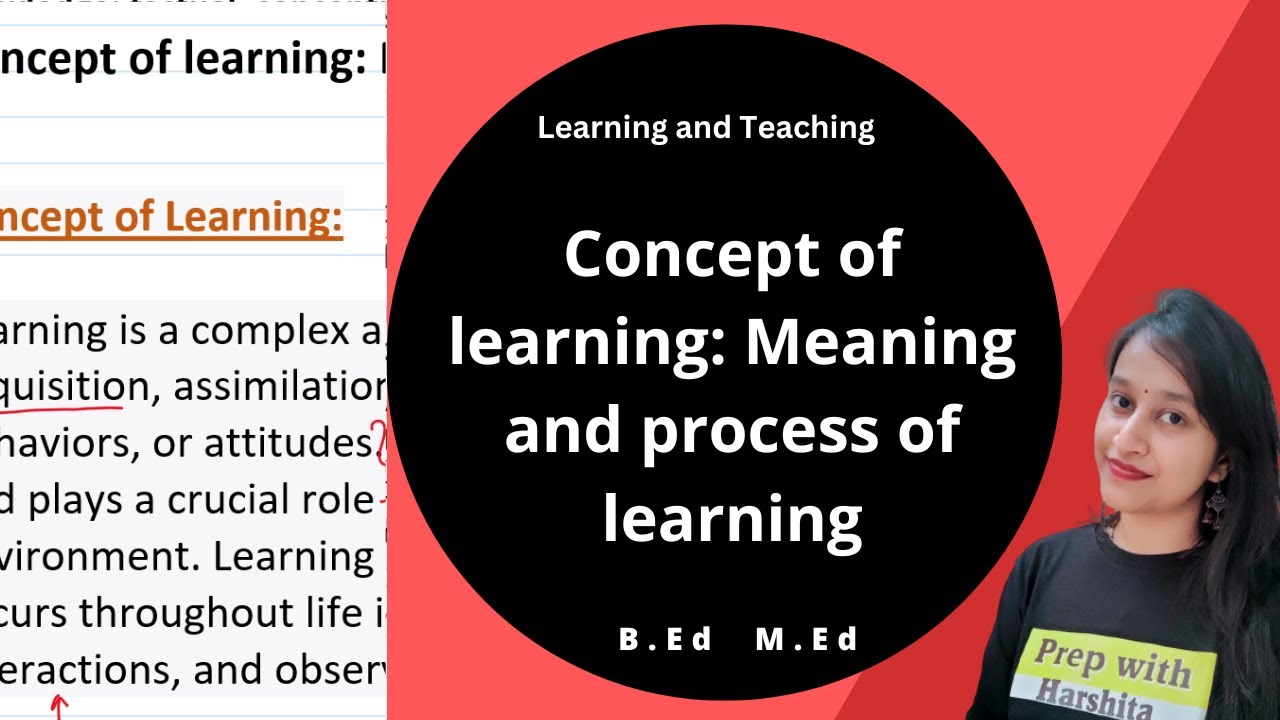 Concept of learning: Meaning and process of learning | Learning and Teaching | SNDT