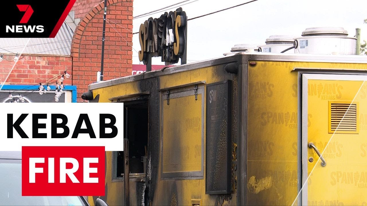 Melbourne's kebab wars explode as firebugs torch a YouTuber's Preston food truck | 7NEWS