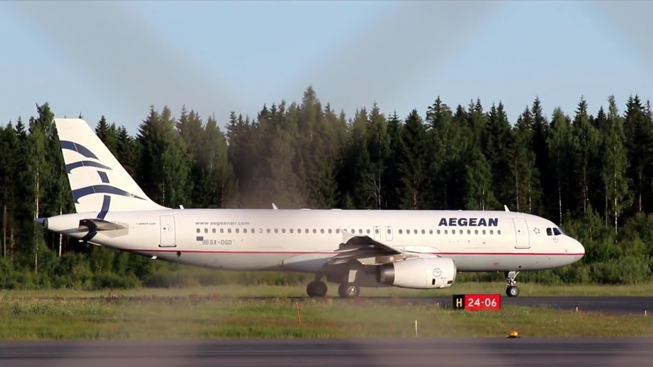 Aegean airlines A320 SX-DGD  in Tampere-Pirkkala|FULL TURNAROUND|