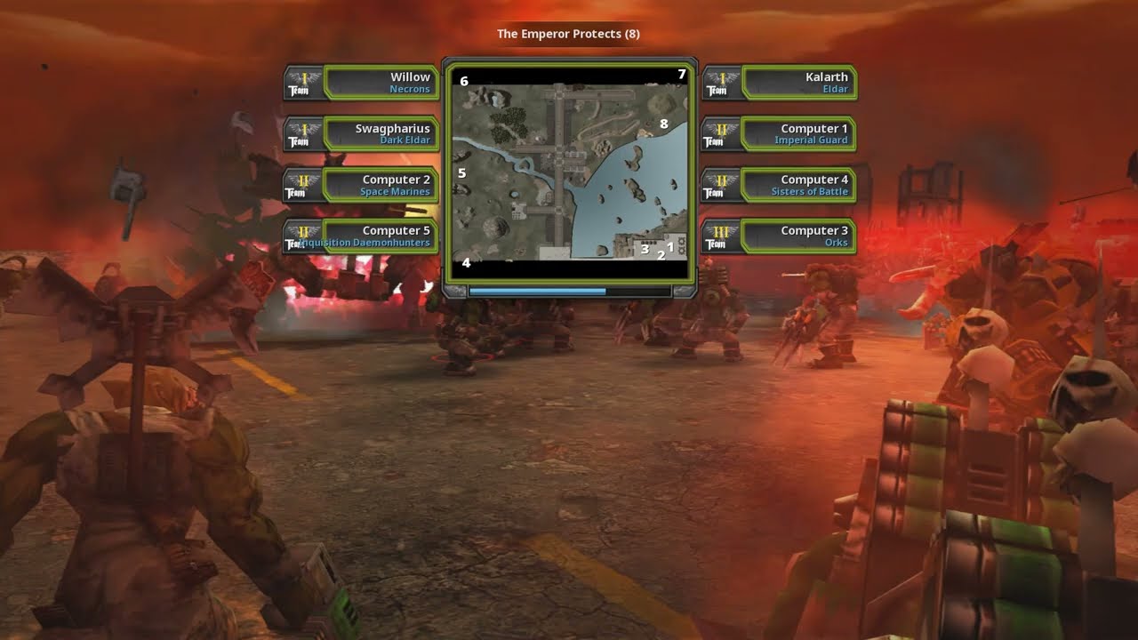 Dawn of War Definitive Edition - Necrons + Eldar + Drukhari Vs Imperium