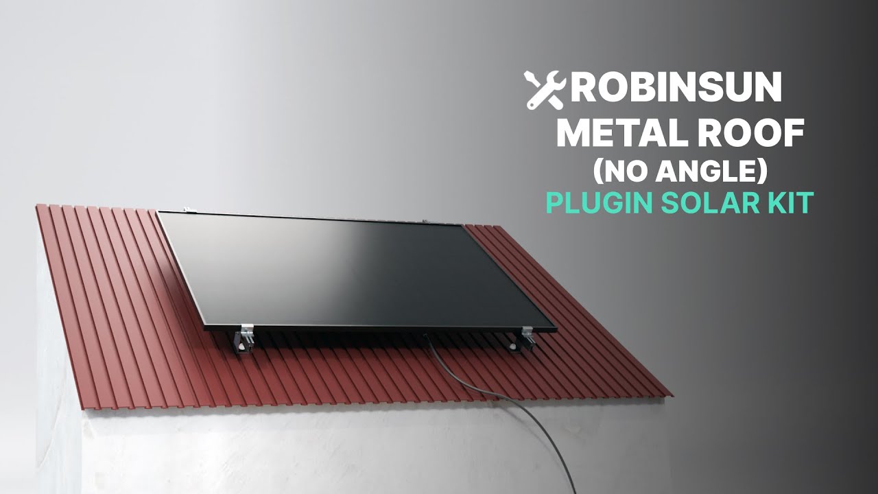 Instalar placas solares enchufables en tejado sandwich - Robinsun Metal Roof (sin &aacute;ngulo)