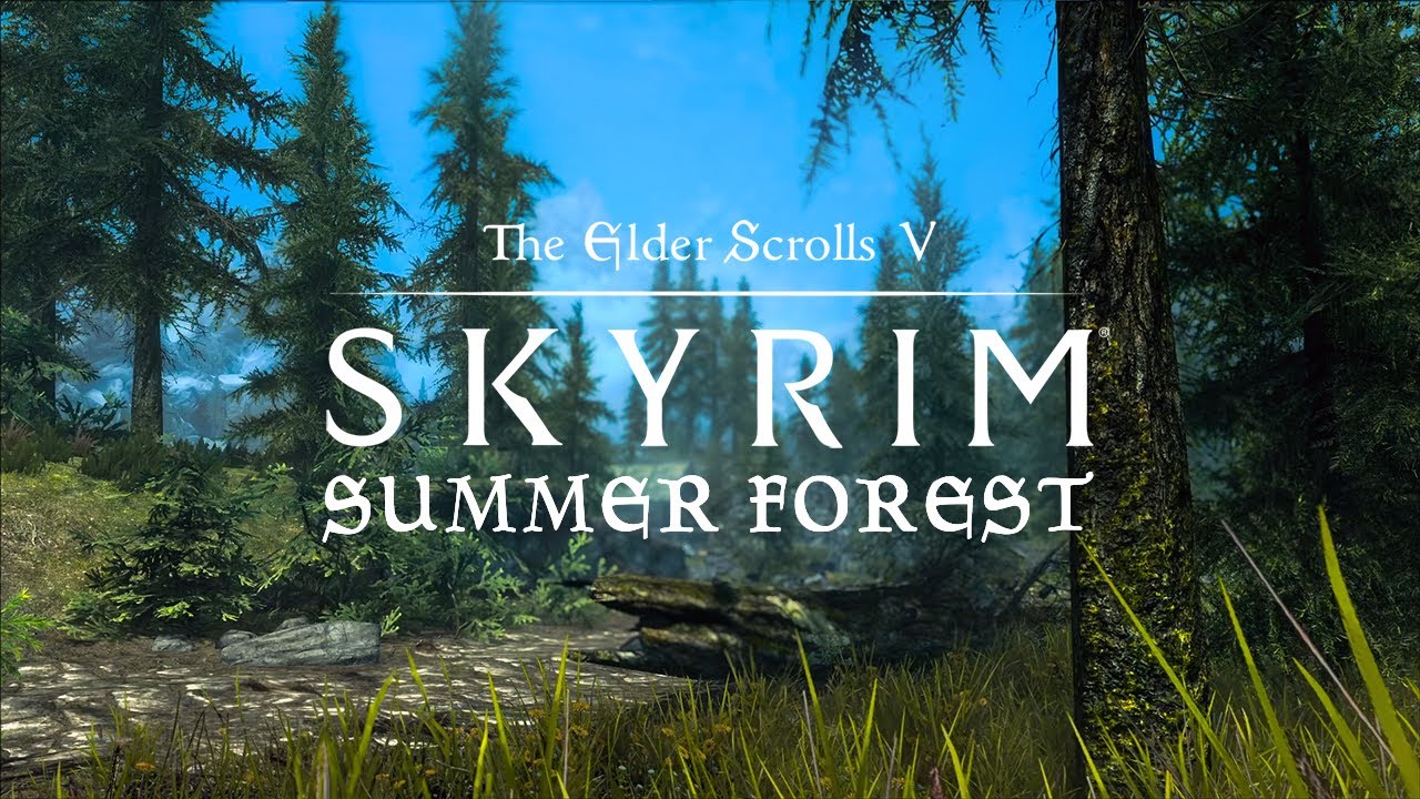 Summer Forest - Skyrim Ambience | 1 Hour of Peaceful Nature, Wind, Birds and Music