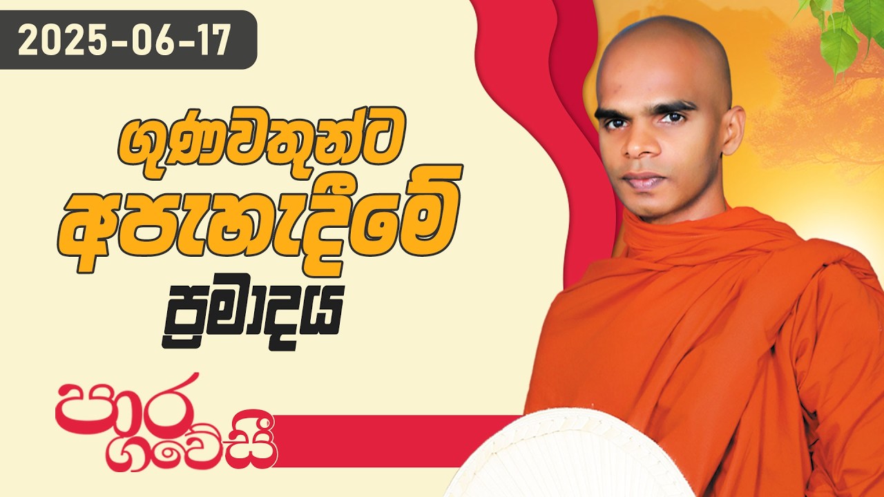 ගුණවතුන්ට අපැහැදීමේ ප්‍රමාදය | පාර ගවේසී දේශනා මාලාව | 2025.06.17