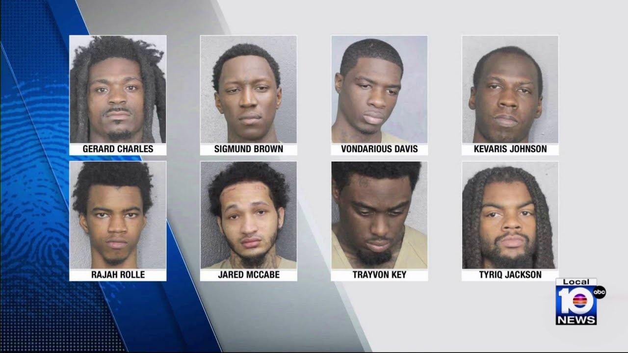 Authorities in Broward County take 8 suspected gang members into custody