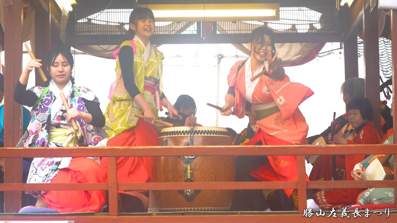 勝山左義長まつり 上後区 2024年 最終日 雨中の開催 / 福井県勝山市