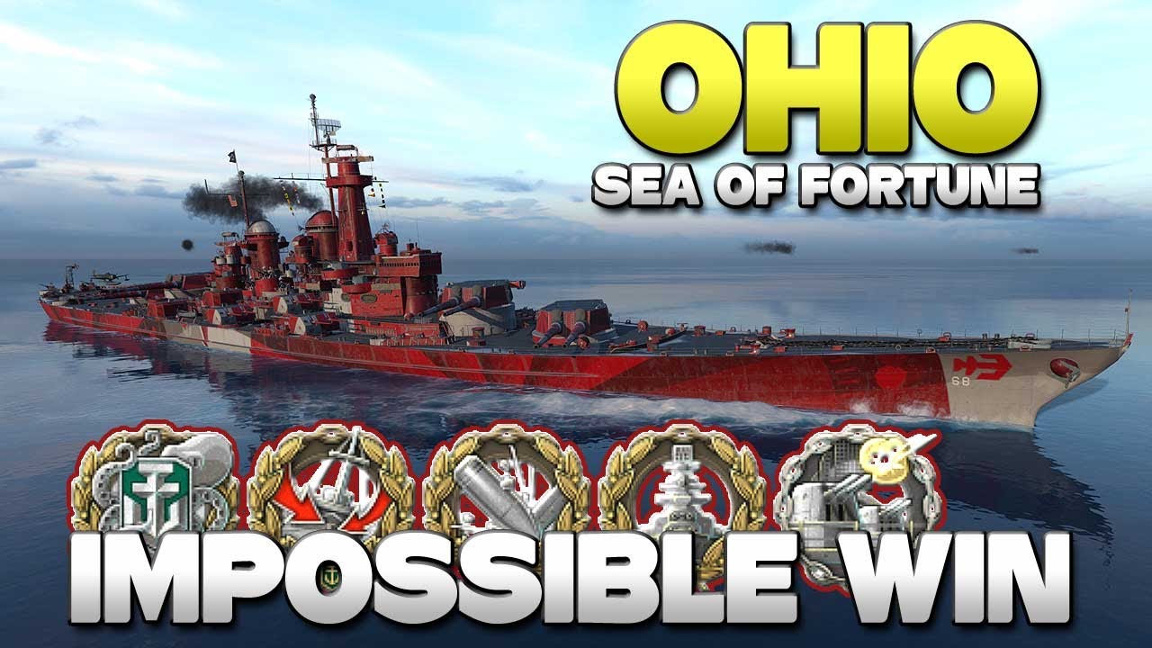Боевой корабль Огайо, победа невозможна - World of Warships