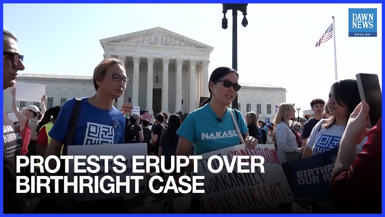 Protest Outside US Supreme Court Over Birthright Citizenship Case