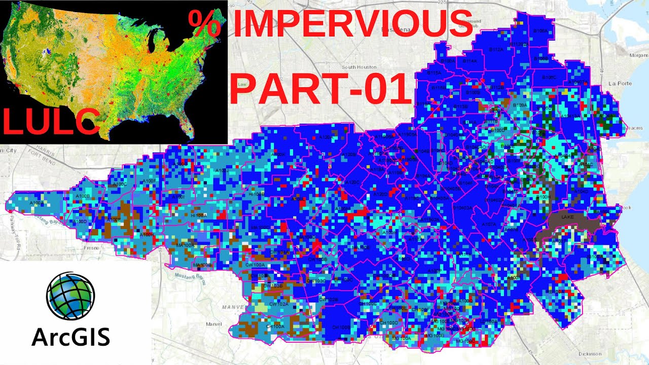 ArcGIS T18: How To Calculate % Imperviousness From LULC (1/2)