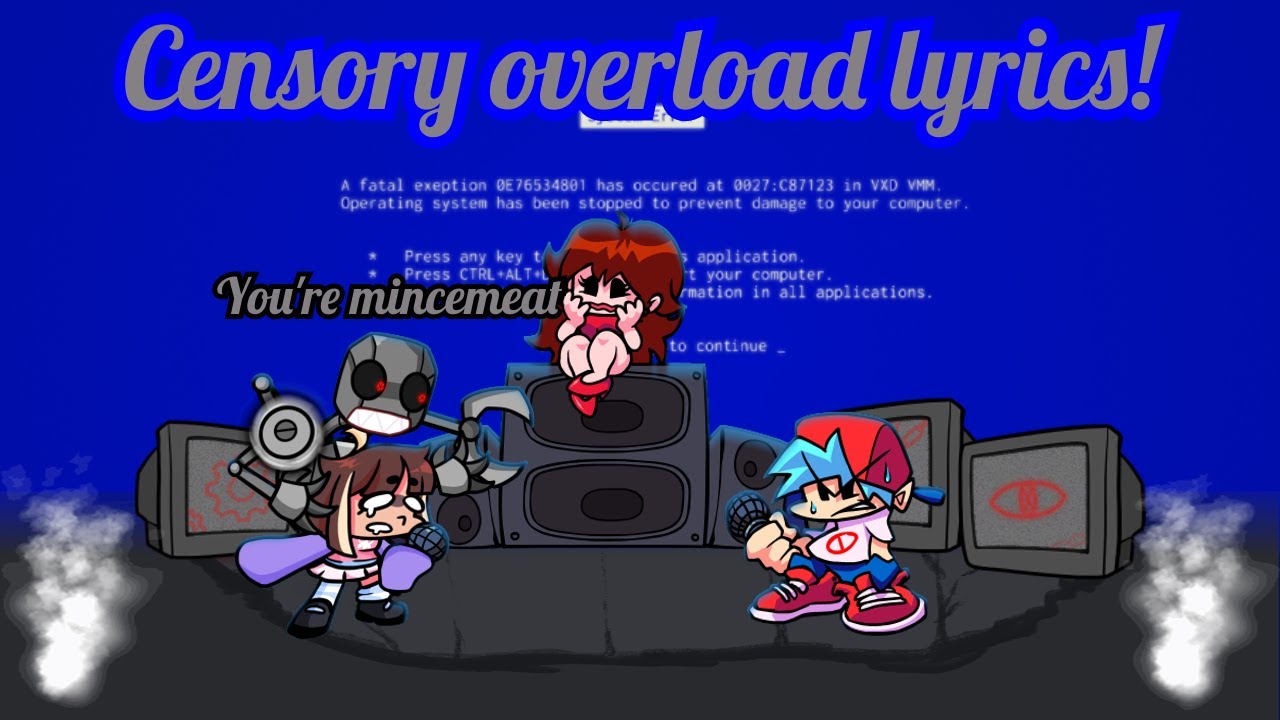 Friday Night Funkin Censory Overload lyrics - Friday Night Funkin QT Mod