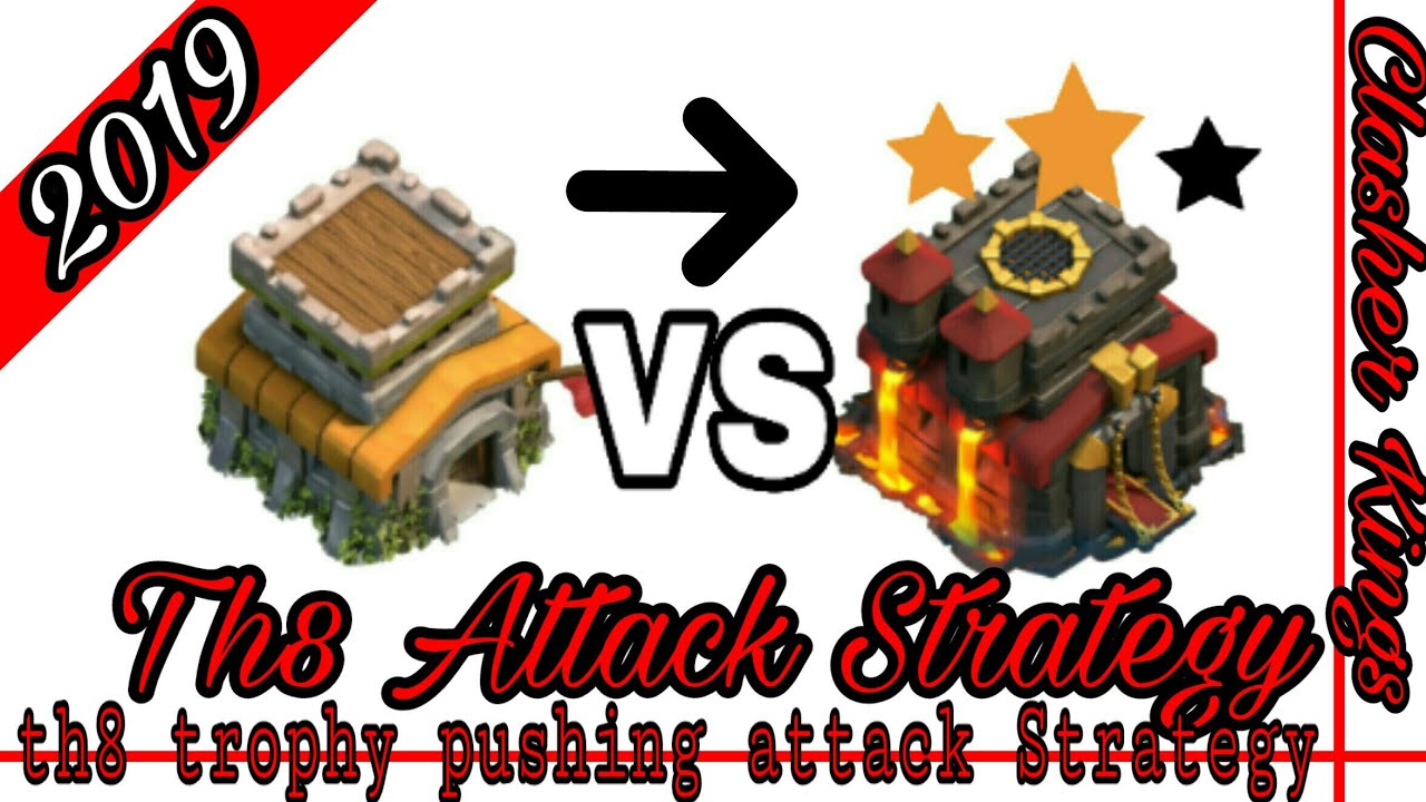 clash of clans/th8 vs th10/th8 top attack strategy 2019/legend attack strategy/easy 2 star.
