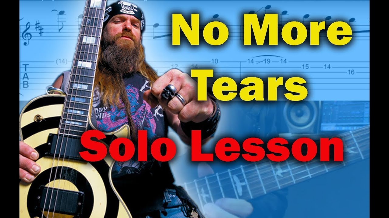 How to play ‘No More Tears’ by Ozzy Osbourne Guitar Solo Lesson w/tabs