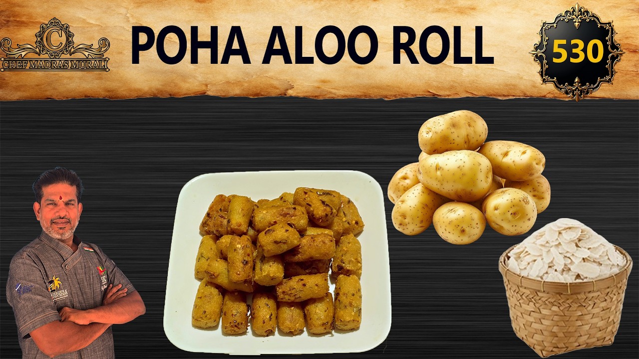 ALOO POHA ROLL/அவல் உருளைக்கிழங்கு ரோல்/How to prepare Aloo poha roll/Poha recipe in Tamil