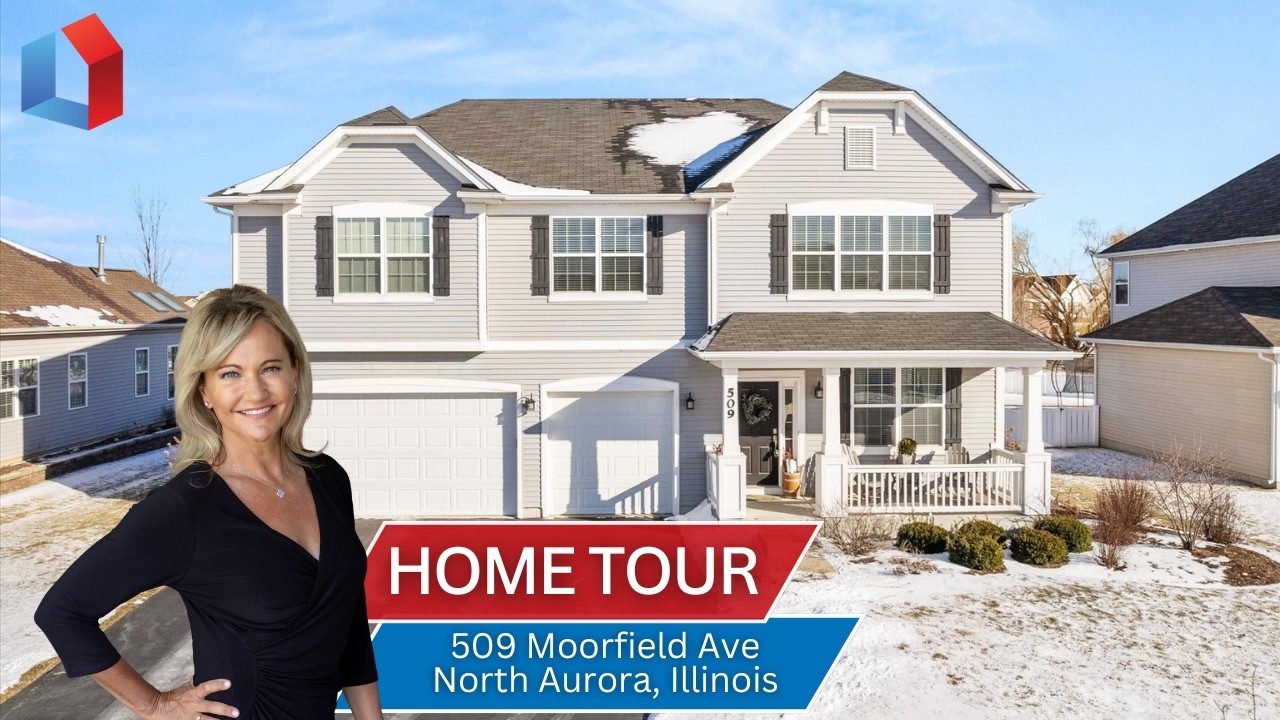 509 Moorfield Ave, North Aurora IL | Randall Highlands Home Backing to Park & Pond