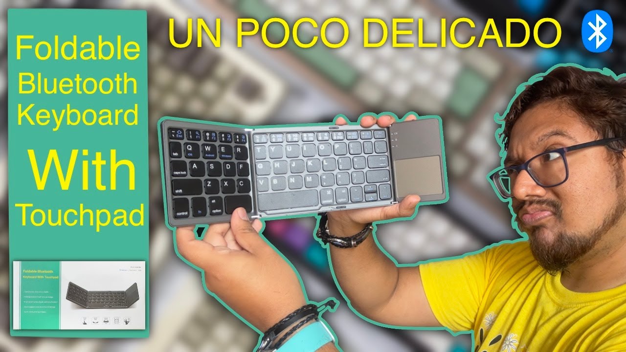 Review : Teclado Bluetooth Plegable con mouse pad - Ultra portable