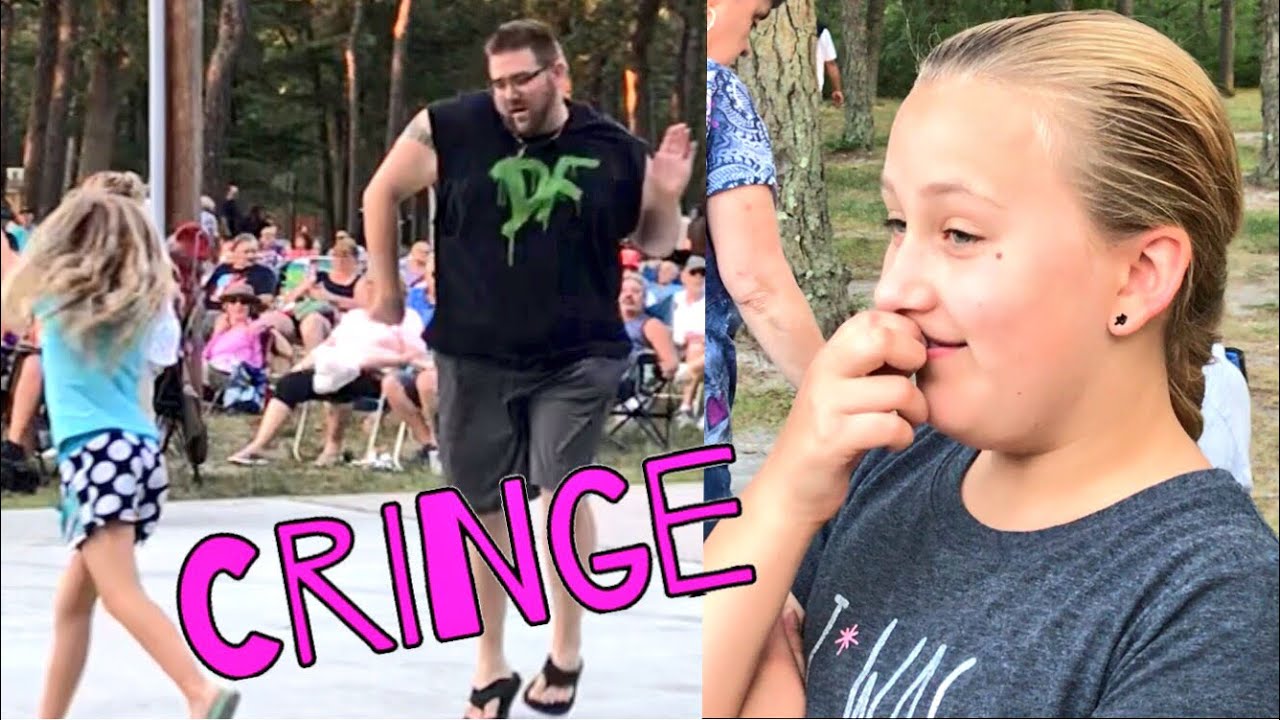 Dad Embarrasses Teenage Daughter with Cringe Festival Dancing