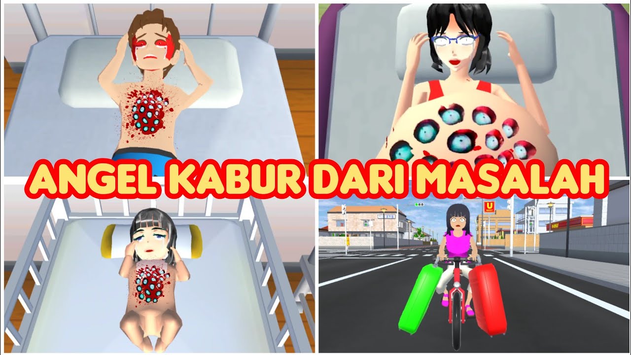 ANGEL KABUR DARI MASALAH || VLOG KING HAPPY FAMILY || SAKURA SCHOOL SIMULATOR