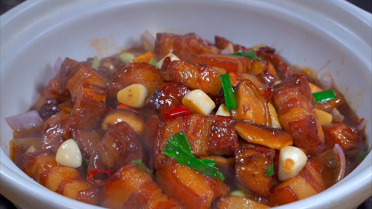 五花肉和香菇搭配，香氣十足，湯汁拌飯吃，1碗米飯都不夠吃#like #家常菜 #food #cooking #烹饪 #delicious