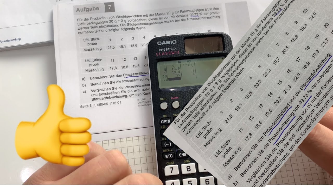 Prüfungsvorbereitung Industriemeister NTG Statistik Mittelwert Standardabweichung Prozessstreuung