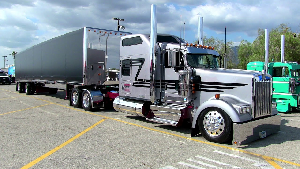 Tony Huttenstine's 2010 Kenworth W900L And Extreme Conestoga Trailer At Truckin' For Kids 2019
