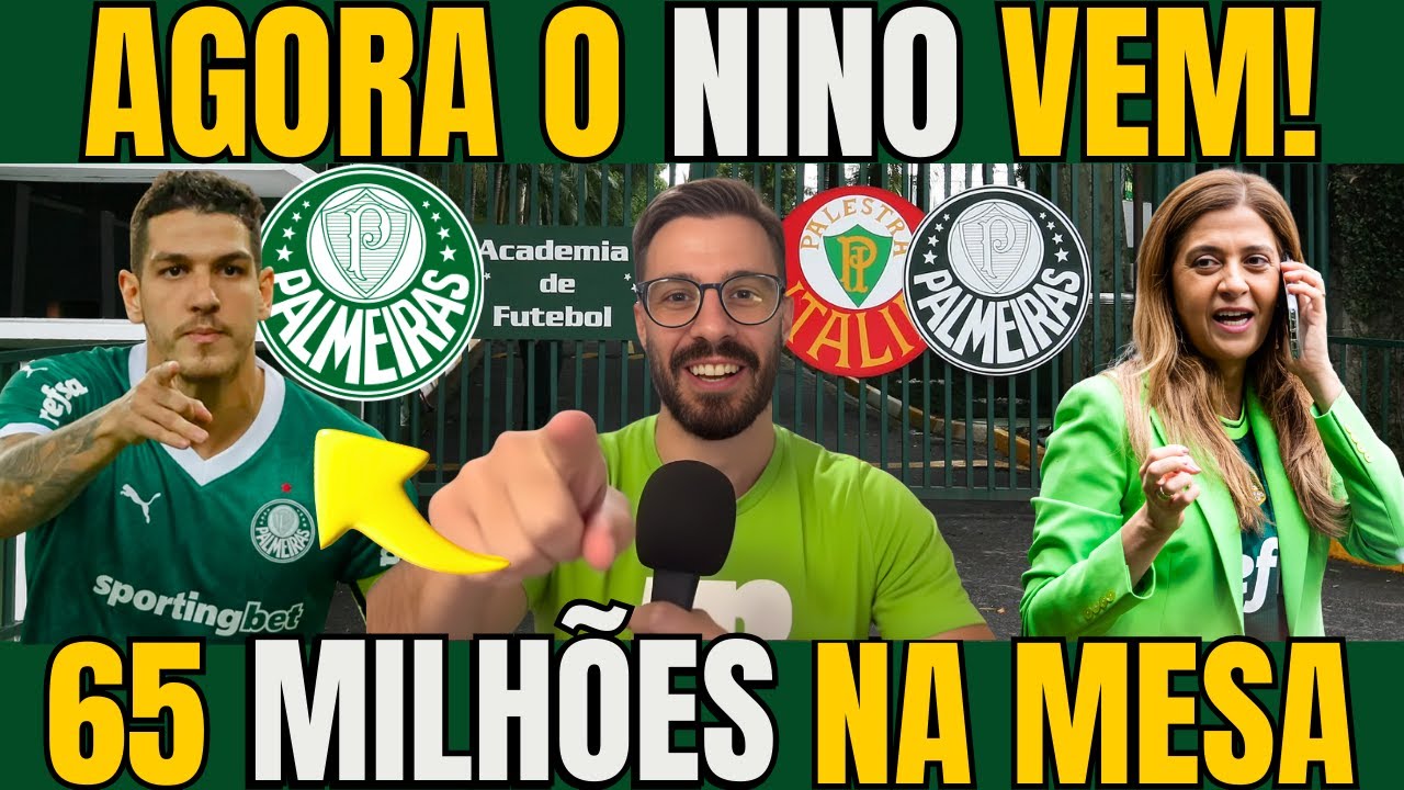 MERCADO DA BOLA DO VERDÃO! PALMEIRAS PROXIMO DE FECHAR A CONTRATAÇÃO DO ZAGUEIRO NINO POR 65 MILHÕES