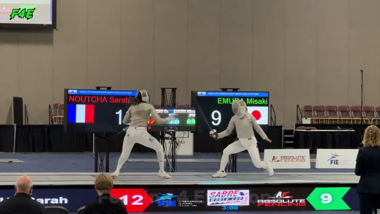 Final SWS 🔹3 NOUTCHA Sarah 🇫🇷 vs 🔸1 EMURA Misaki 🇯🇵 - Absolute Fencing Sabre World Cup 2026 