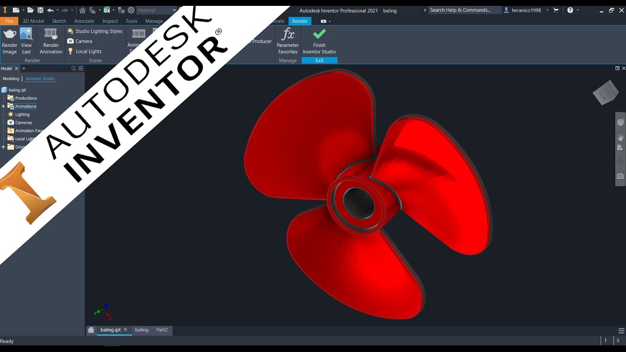 Autodesk Inventor make the Fan Blade