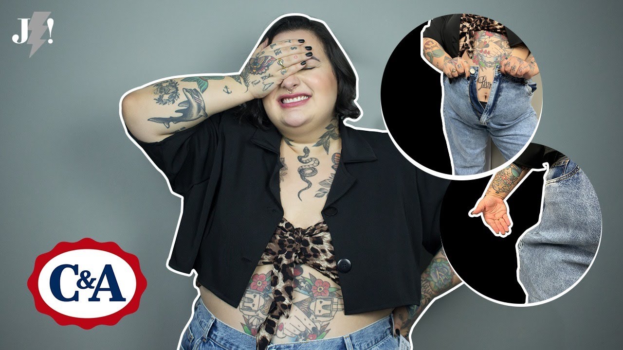 Experimentando os jeans plus size da C&A!!