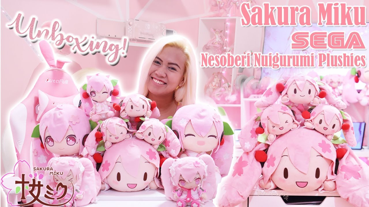 SEGA Sakura Miku Nesoberi Plushie 桜ミク | Review and Unboxing 31
