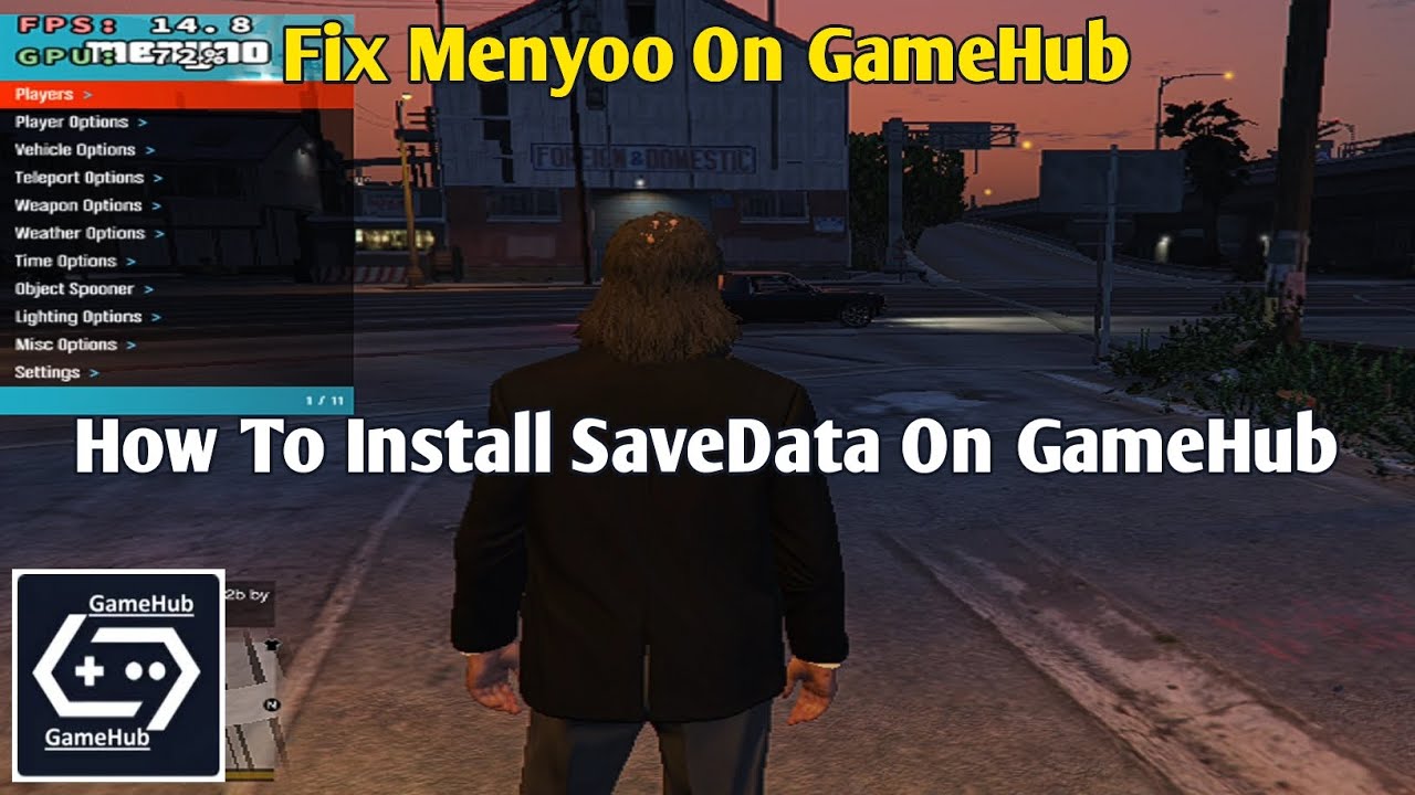 Cara Pasang SaveData Dan Cara Fix Menyoo GTA V di GameHub/Game Fusion