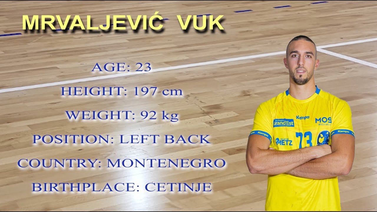 Mrvaljević Vuk Handball Player (Season 2023-2024) Left Back