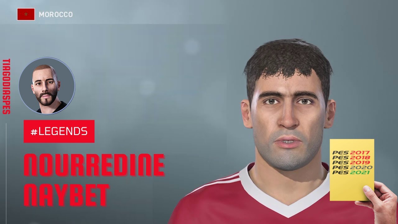 Nourredine Naybet Face (2 Hairstyles) + Stats | PES 2019