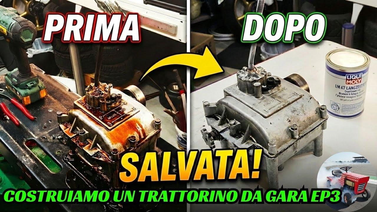 Costruisco un trattorino da gara (Ep. 3) - Salviamo la trasmissione!🔧⚙️