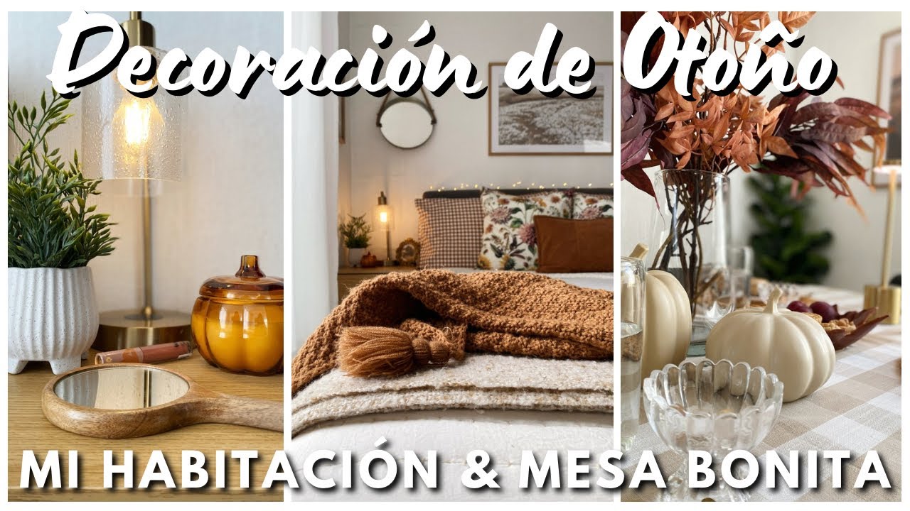 🍂 Decoracion de otoño para mi cuarto y puse la mesa más Bonita ✨🤍Nuevos perfumes @dossierperfumes 