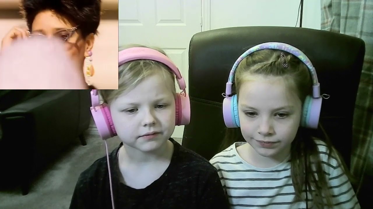 Lilly and Katie listening to GIRLS JUST WANNA HAVE FUN by Cindy Lauper