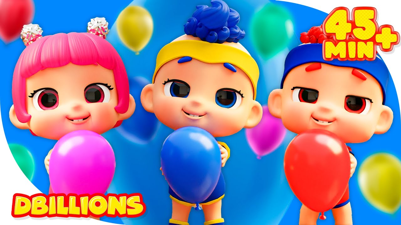 Playing and Learning with Balloons & Baby DB | Mega Compilation | D Billions Kids Songs