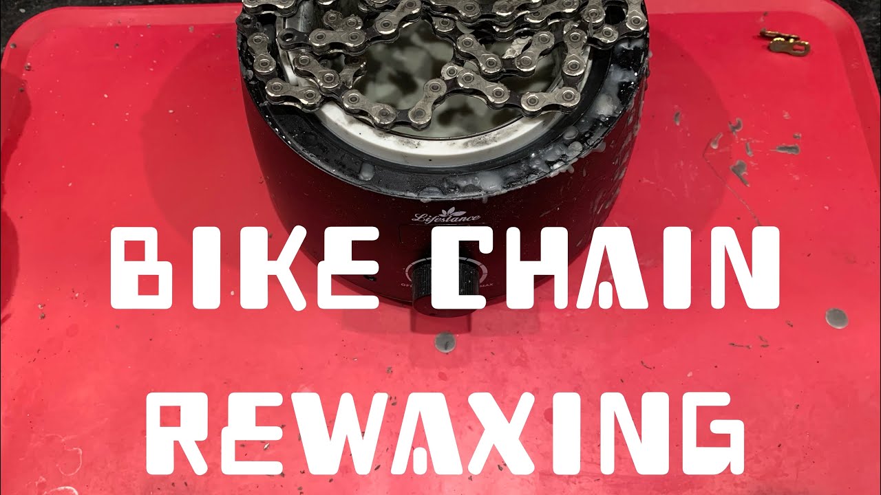 My bike chain rewaxing method after a wet/dirty ride