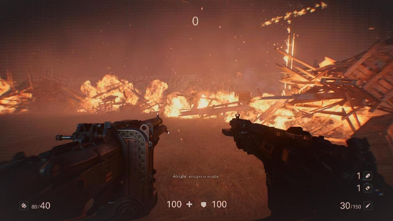 Wolfenstein II: The New Colossus DLC Gunslinger Joe # Nightmare Challange # Guide (Platinum medal)
